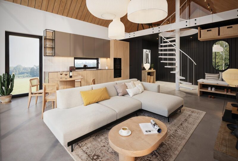 Boho-style single-family house